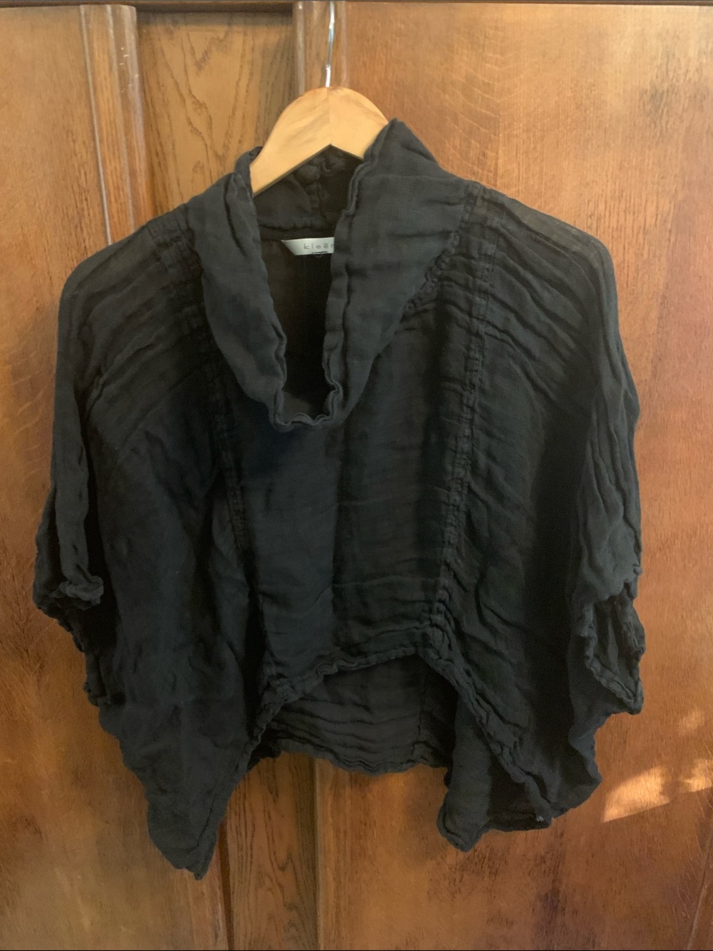 Kleen Linen Cropped Top OS Black